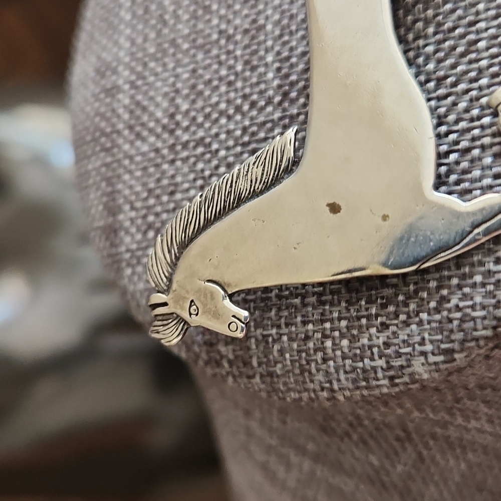 Amazing Vintage Native American Navajo Running Pony Pin by Frank Salcido πβ₯οΈ - Picture 5 of 11